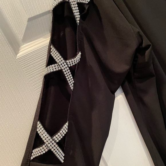 Kristen’s Kloset Rhinestone Sleeves Blouse - Picture 2 of 4